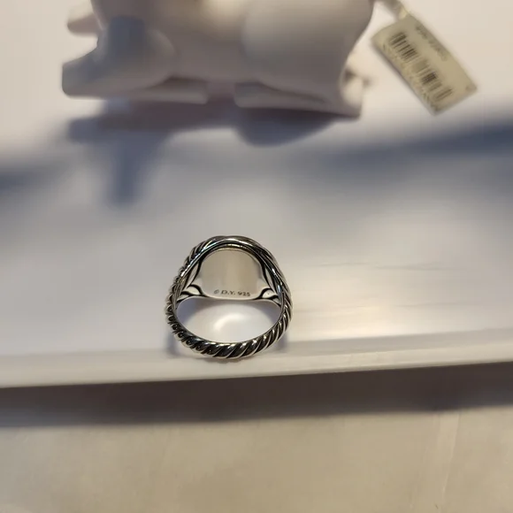 David Yurman Sterling Silver Sculpted Cable Pinky Ring. #195 - Picture 10 of 11